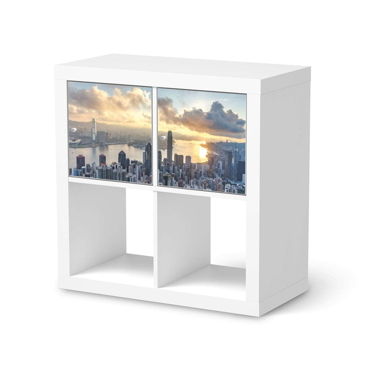 Möbelfolie IKEA Kallax Regal 2 Türen (quer) - Hong Kong - CR115484