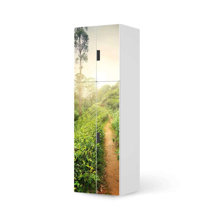 Möbelfolie IKEA Stuva / Malad - 2 grosse Türen und 2 kleine Türen - Green Tea Fields - CR118678