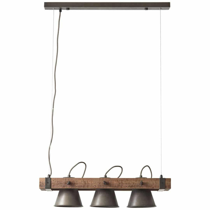 Pendelleuchte Eva, metallic, 70 x 115 cm, Holz Pendellampe - WA438624