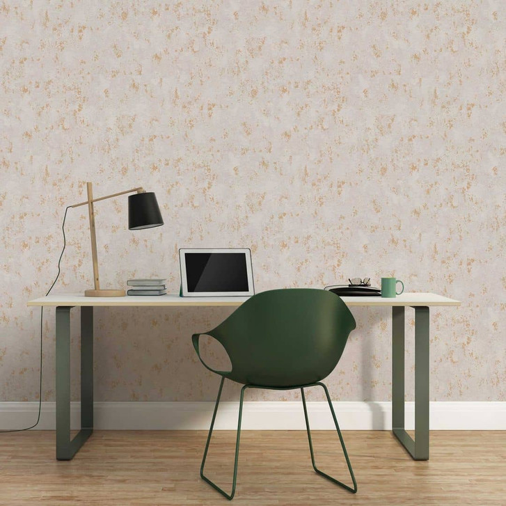 Strukturtapete Metallic-Effekt Beige Grau Gold - moderne Vliestapete - WA506732