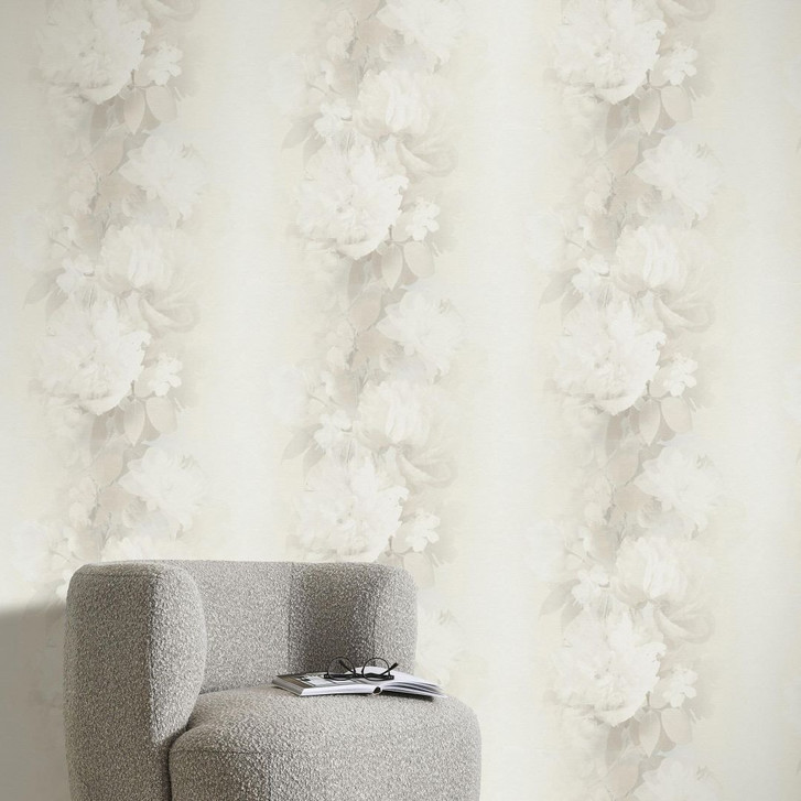 Vliestapete, Blumenmotivtapete Aurora helltaupe - WA492981