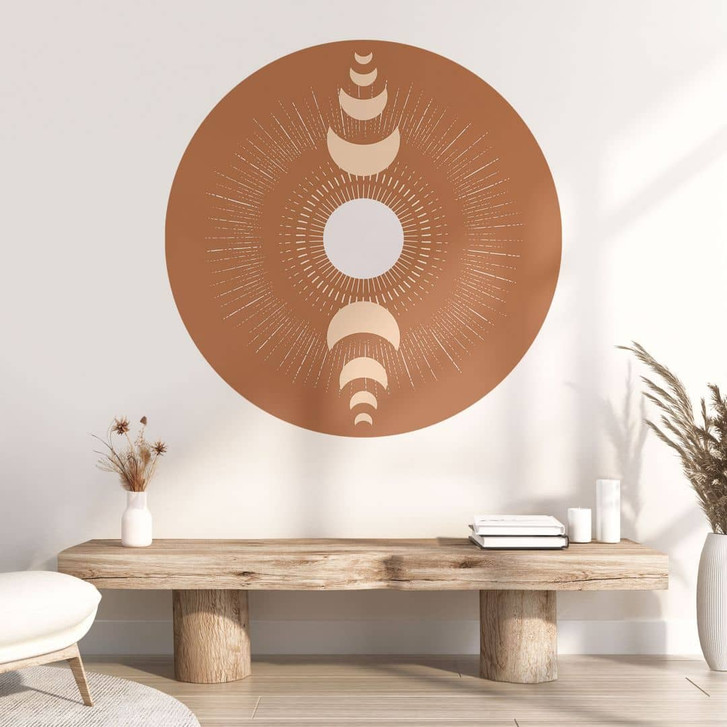 Wandtattoo Mondzyklen - Sonne und Mond im Einklang - KsanaKalpa - Rund - WA460521