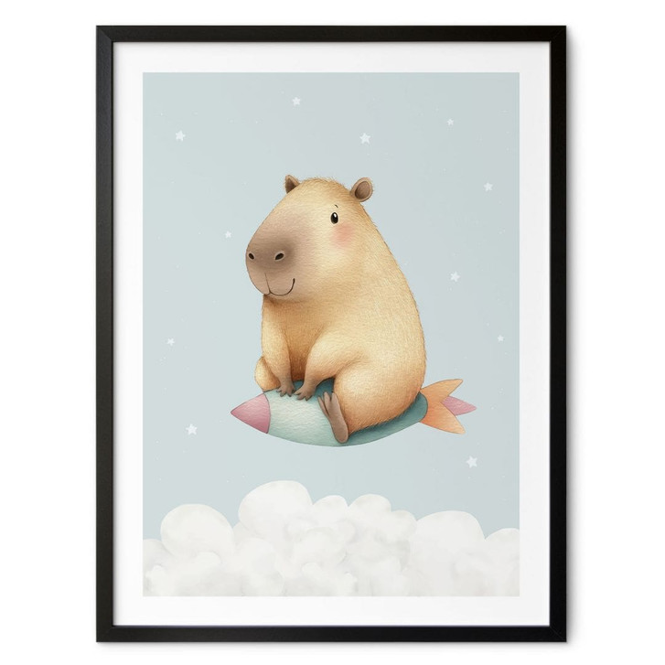Kinderposter Capybara im All - Sternentraum - WA499380