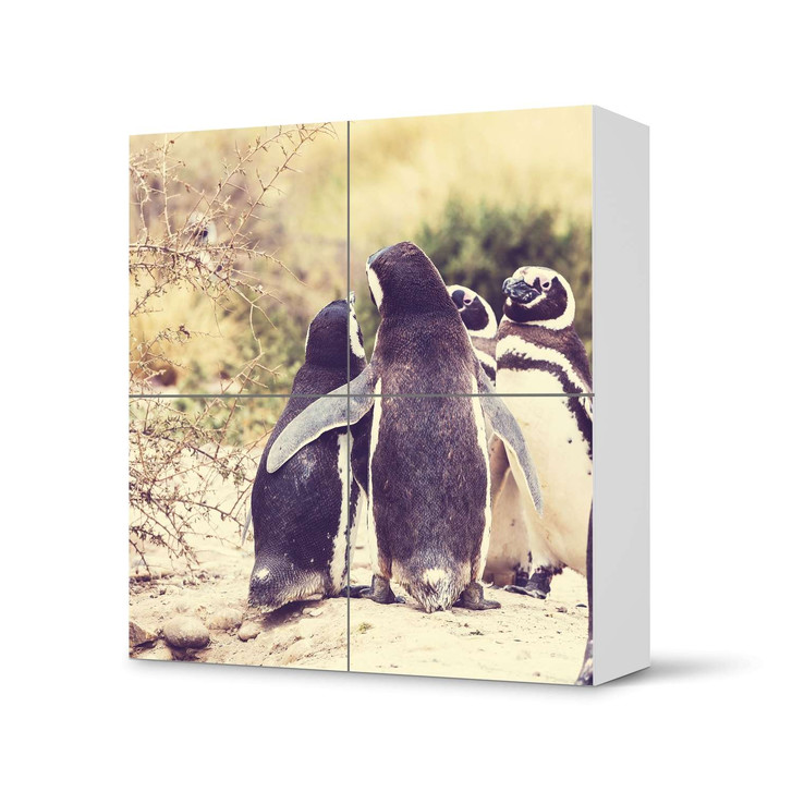 Klebefolie IKEA Besta Schrank 4 Türen - Pingu Friendship - CR110863
