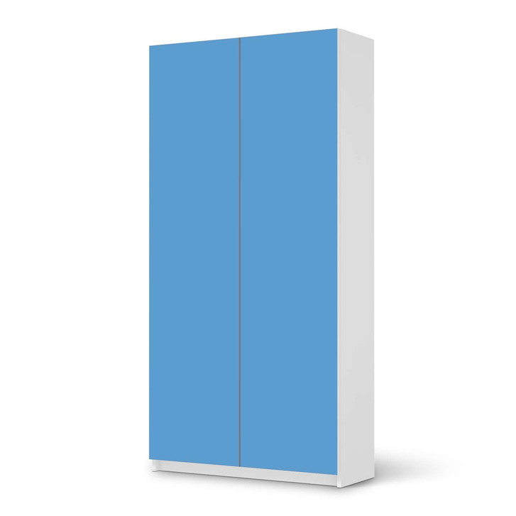 Klebefolie IKEA Pax Schrank 201cm Höhe - 2 Türen - Blau Light - CR109921