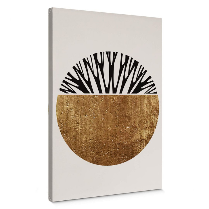 Leinwandbild Kubistika - Baum des Lebens - Gold - WA367195