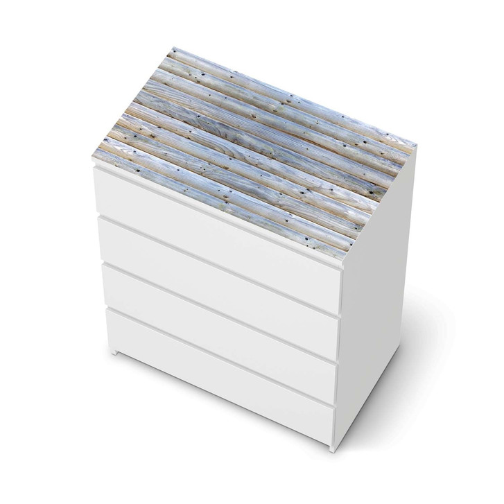 Möbelfolie IKEA Malm Kommode 4 Schubladen oben - Greyhound - CR116470