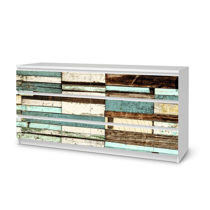 Möbelfolie IKEA Malm Kommode 6 Schubladen (breit) - Schiffsbruch - CR116620