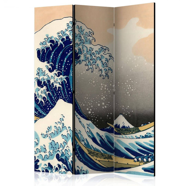 Paravent, Raumteiler freistehend, Trennwand - Die grosse Welle vor Kanagawa - WA454119