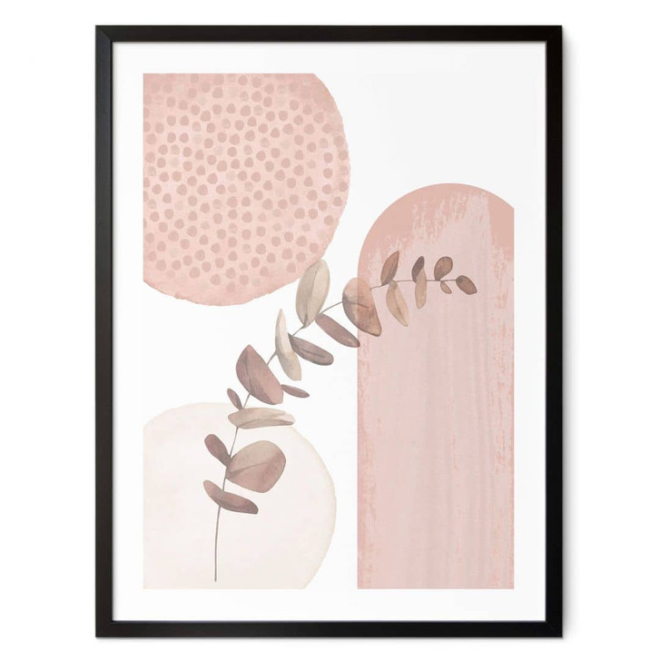 Poster Abstrakt - Moss - Boho in Rosa - WA406318