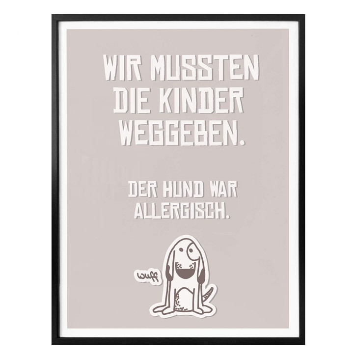 Poster Wir mussten die Kinder weggeben - Hund - WA249548