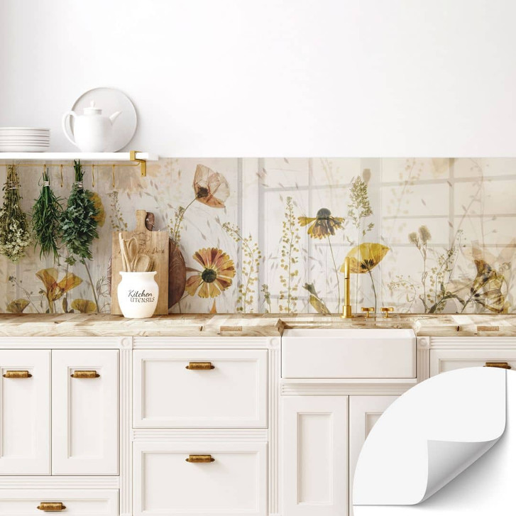 Selbstklebende Küchenrückwand Wilde Wiesenblumen im Sonnenlicht - Talen - WA433477