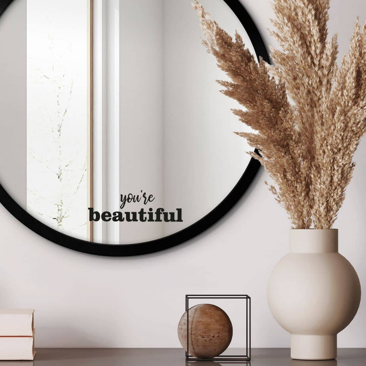 Spiegel Sticker You're beautiful gold -  25 x 8 cm - RS103300