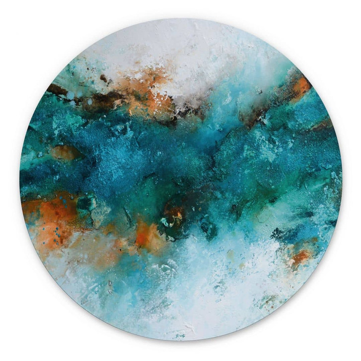 Wandbild Gefrorenes Wasser - Fedrau - Alu-Dibond Rund - WA431606