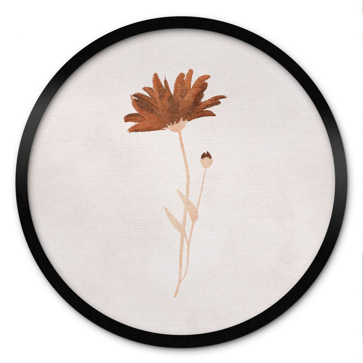 Poster Wildblume abstrakt - Goed Blauw - Rund - WA485828