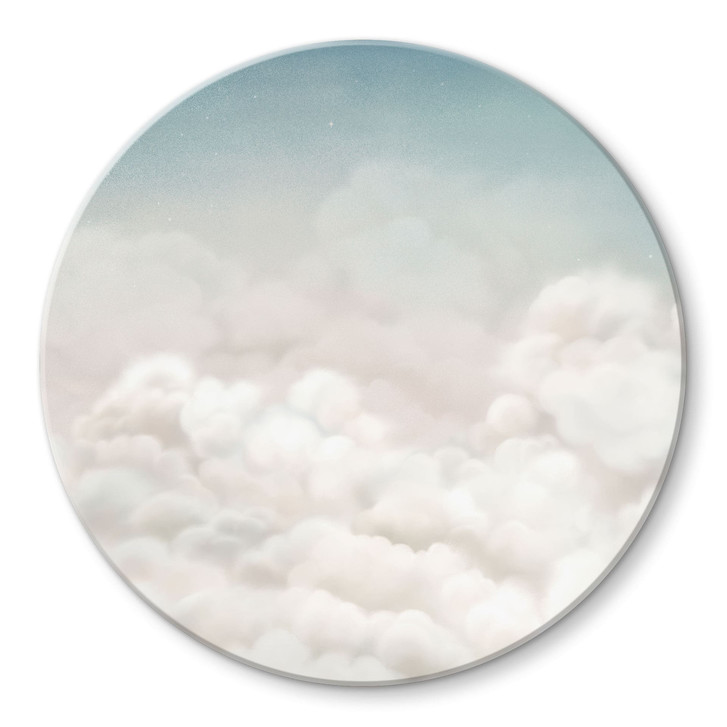 Glasbild Ruhige Wolken - Oliver Robins - Rund - WA514594