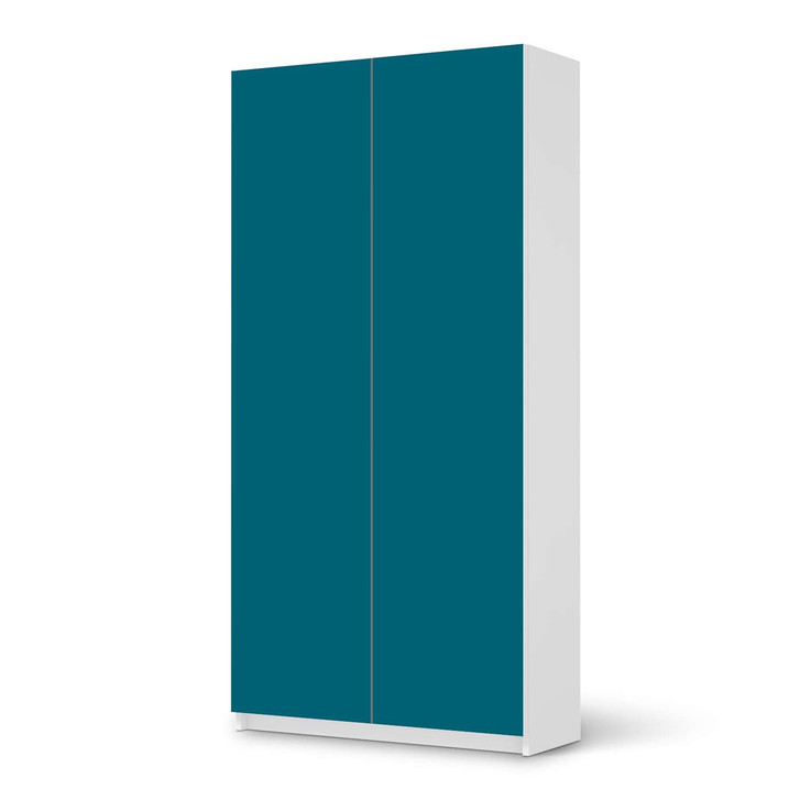 Klebefolie IKEA Pax Schrank 201cm Höhe - 2 Türen - Türkisgrün Dark - CR110001