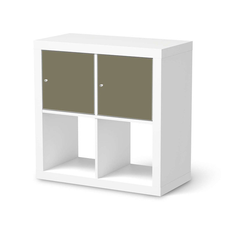 Möbel Klebefolie IKEA Expedit Regal 2 Türen (quer) - Braungrau Light - CR113413