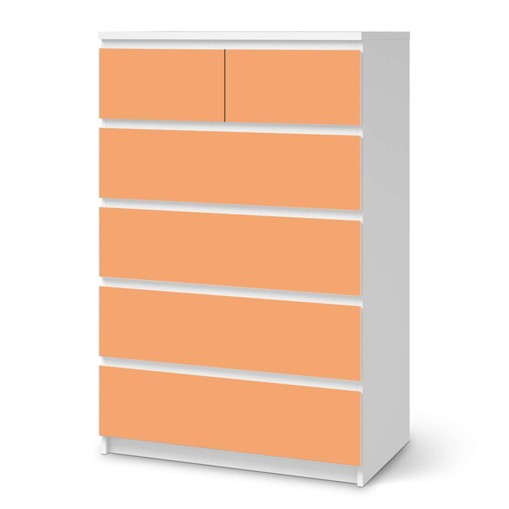 Möbel Klebefolie IKEA Malm Kommode 6 Schubladen (hoch) - Orange Light - CR113754