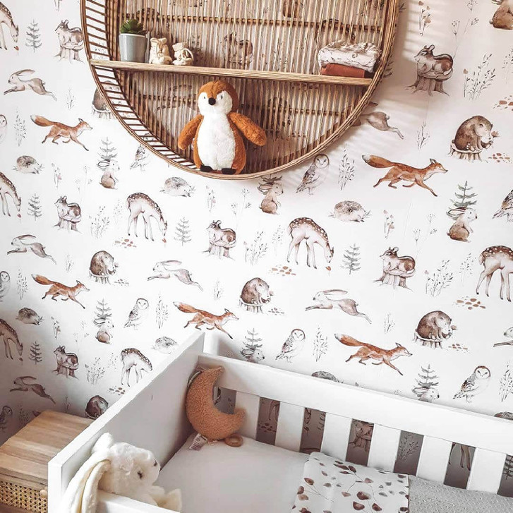 Mustertapete Kvilis - Tierfreunde im Wald - WA300653