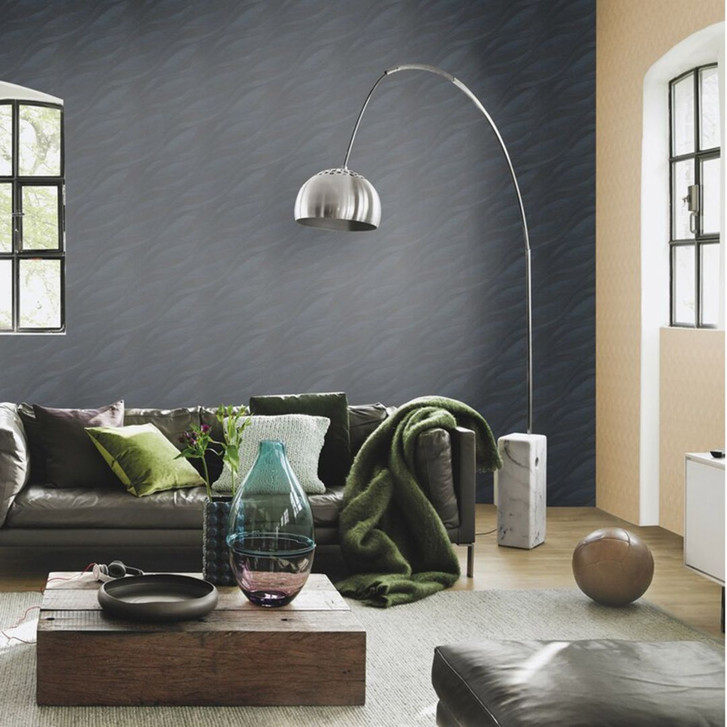 Mustertapete, Vliestapete Sky Lounge gold, dunkel - WA433453