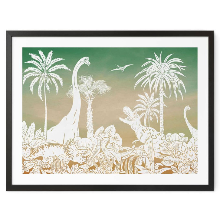 Poster Abenteuerreise zu den Dinosauriern - Ombre - Kikki Belle - WA436001
