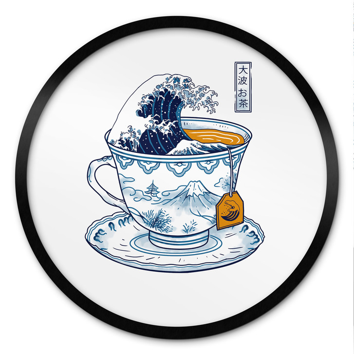 Poster Grosse Welle Tee im Hokusai-Stil - Trinidad - Rund - WA515991