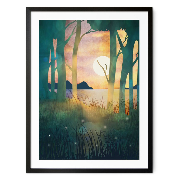 Poster Waldzauber bei Sonnenuntergang - SpaceFrog Designs - WA427927
