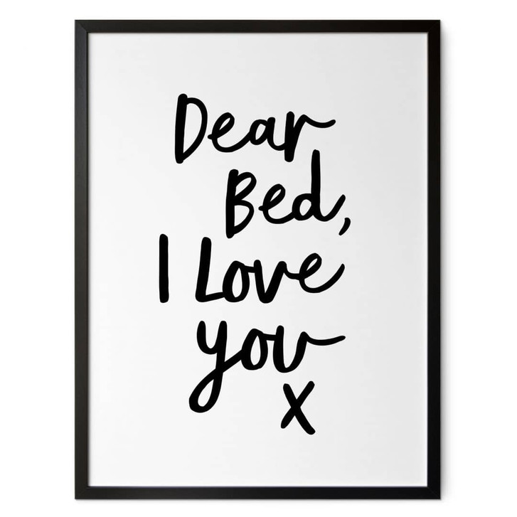 Spruch Poster Dear bed I love you - Wilson - WA483315