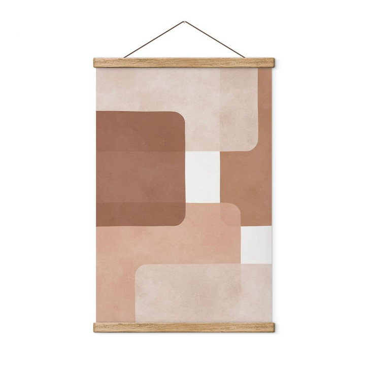 Stoffbild Boho Abstraktion in Beige-braun - Costa - WA436530