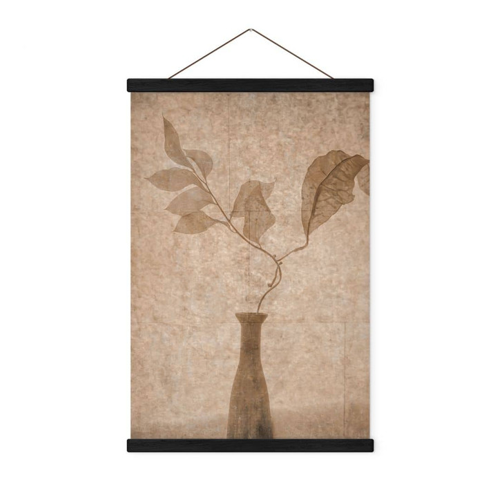 Stoffbild Stillleben mit herbstlichen Blättern in Beige - Tokarev - WA436506