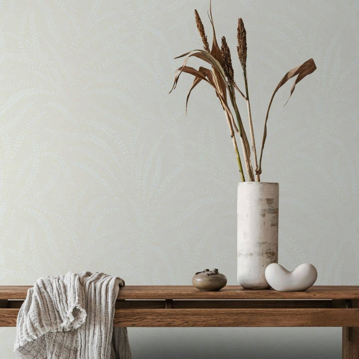 Vliestapete Blätter, Ranken Floral Natur in Weiss Beige - WA497644
