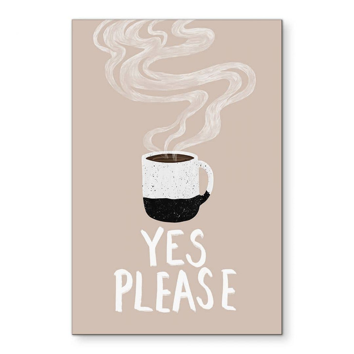 Wandbild Heisse Tasse Kaffee am Morgen - EMELIEmaria - Alu-Dibond - WA464496