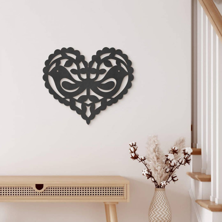 Wanddeko Herz - Vogelpaar Liebe - MDF - WA417316