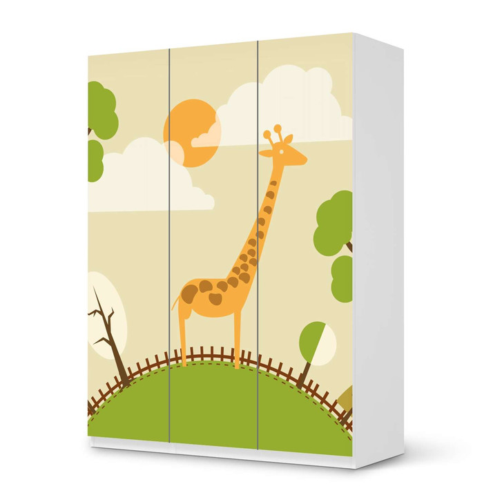 Folie IKEA Pax Schrank 201cm Höhe - 3 Türen - Mountain Giraffe - CR105786