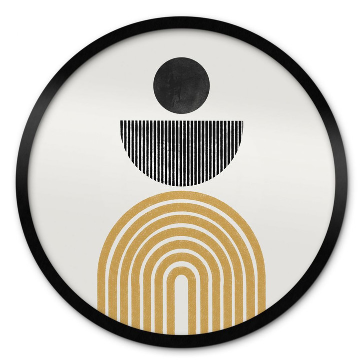 Poster Abstrakte Komposition mit Kreis und Halbbogen - The Miuus Studio - Rund - WA427287