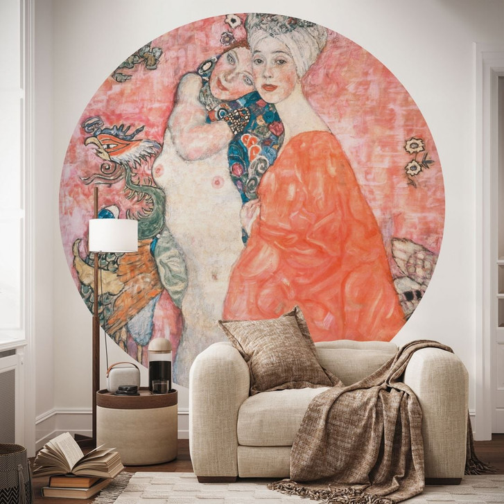Fototapete Klimt - Die Freundinnen - Rund - Selbstklebend/Vlies - WA494953