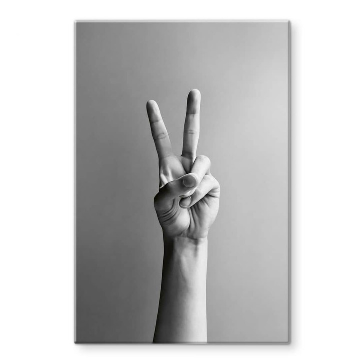Glasbild Victory Hand - Zeichen des Friedens und Sieges - Bühler - WA432296