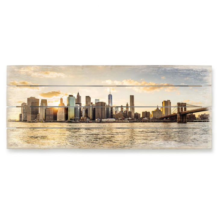 Holzbild Sundown in Manhattan - 40 x 41.5 cm - WA233628