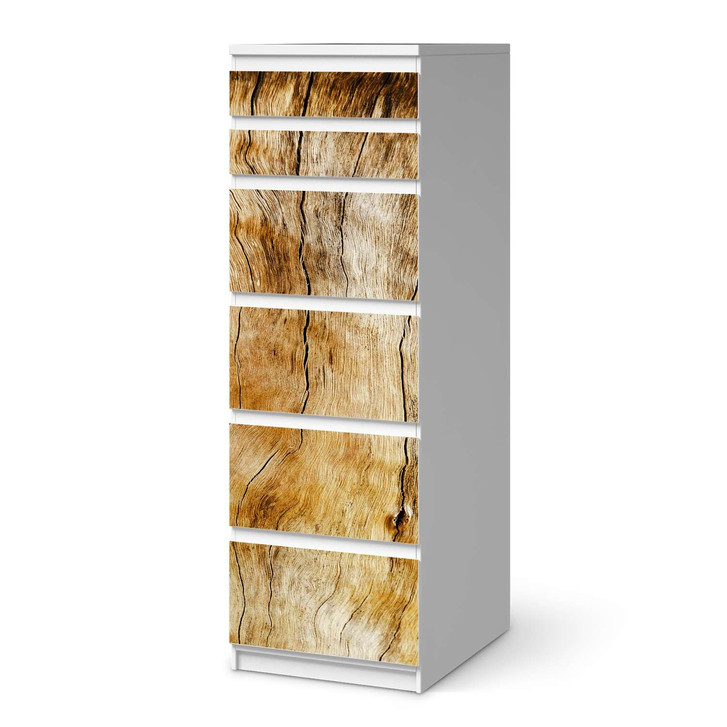 Klebefolie IKEA Malm Kommode 6 Schubladen (schmal) - Unterholz - CR111716
