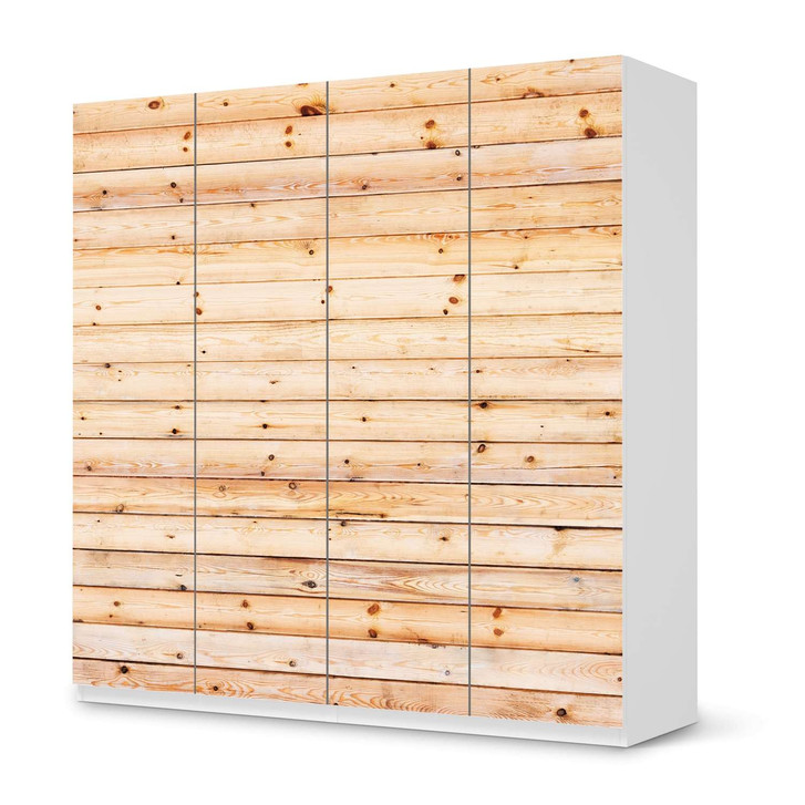 Klebefolie IKEA Pax Schrank 201cm Höhe - 4 Türen - Bright Planks - CR110914