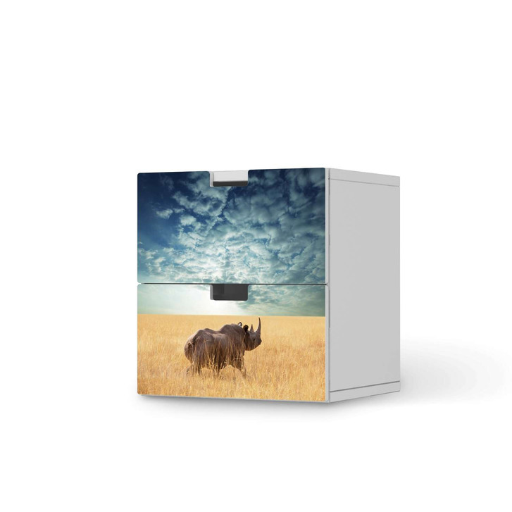 Klebefolie IKEA Stuva / Malad Kommode - 2 Schubladen - Rhino - CR110370
