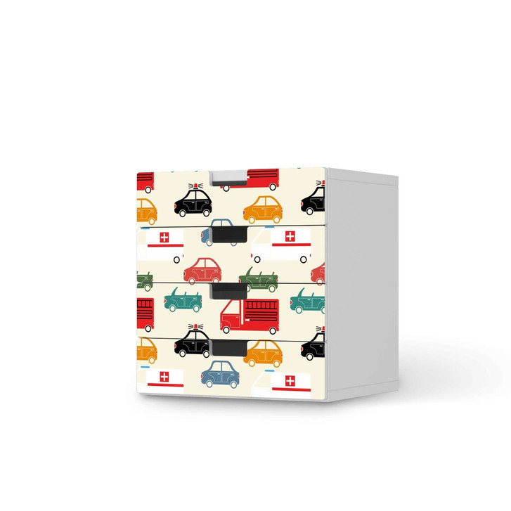 Klebefolie IKEA Stuva / Malad Kommode - 4 Schubladen - Cars - CR112098
