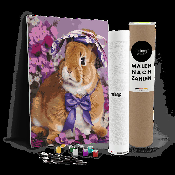 Malen nach Zahlen Leinwandbild - Osterhase Ophelia - WA447450