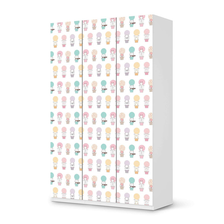 Möbelfolie IKEA Pax Schrank 236cm Höhe - 3 Türen - Flying Animals - CR118585