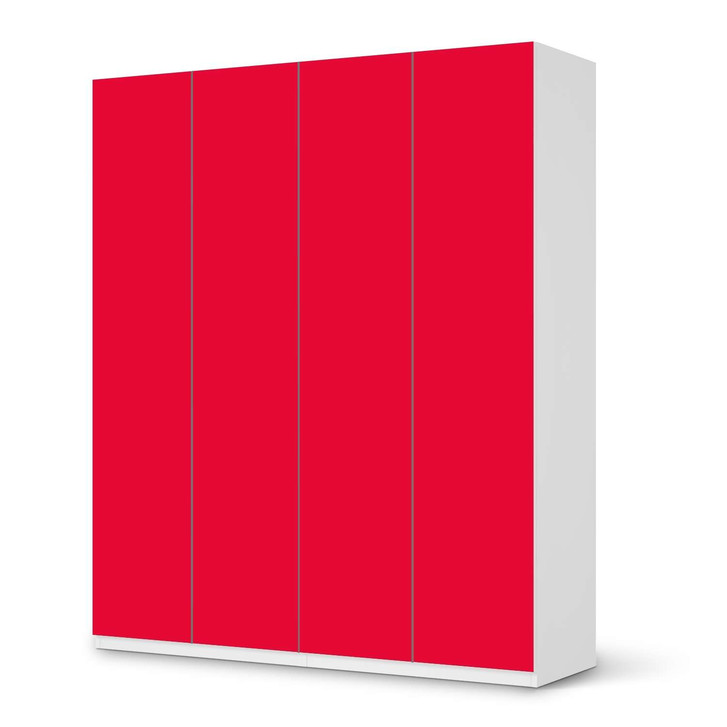 Möbelfolie IKEA Pax Schrank 236cm Höhe - 4 Türen - Rot Light - CR116920
