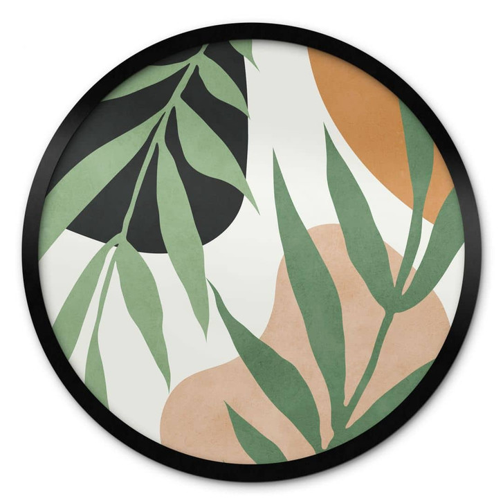 Poster Grüne Zweige im Dschungel - Costa - Rund - WA460128