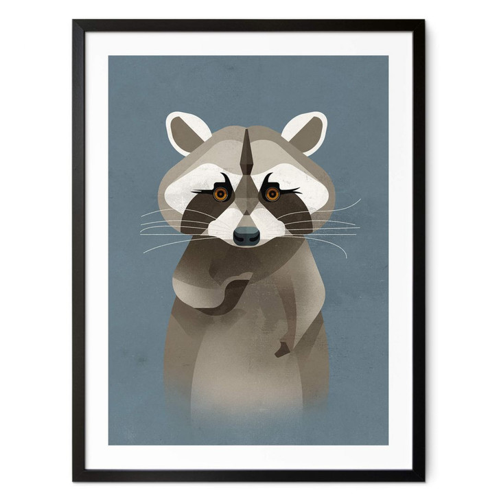 Poster Waschbär - Braun - WA408097