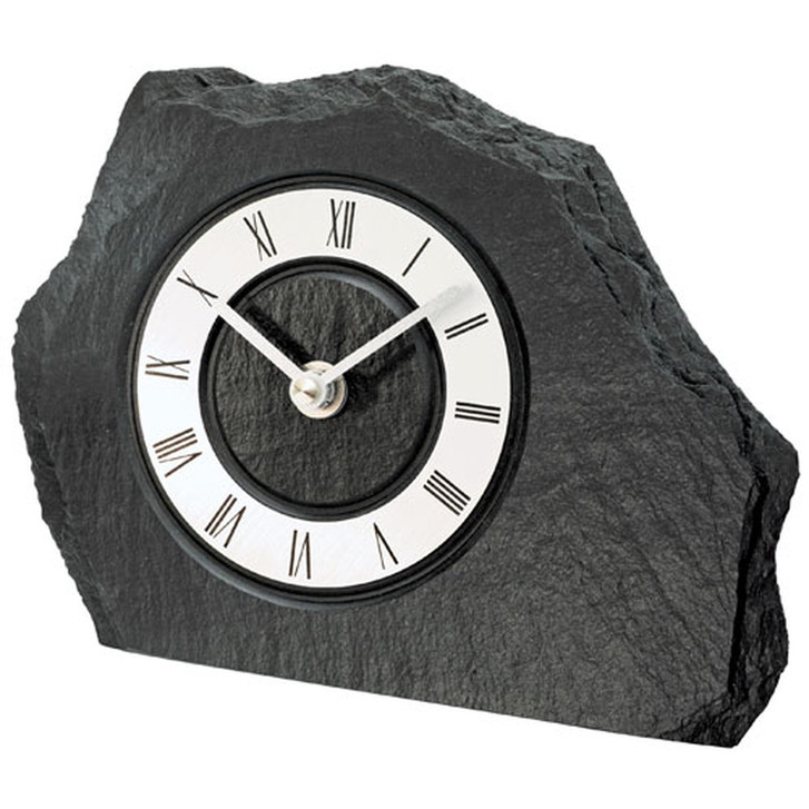 Tischuhr Schiefer Silber - UG100207