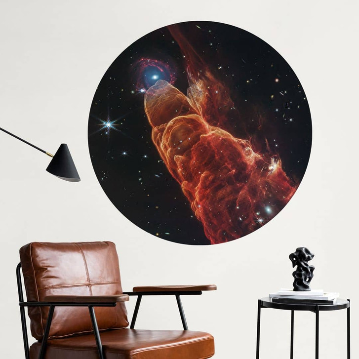 Wandtattoo James Webb Telescope - Kosmischer Wirbelsturm Herbig Haro 49/50 - Rund - WA460589